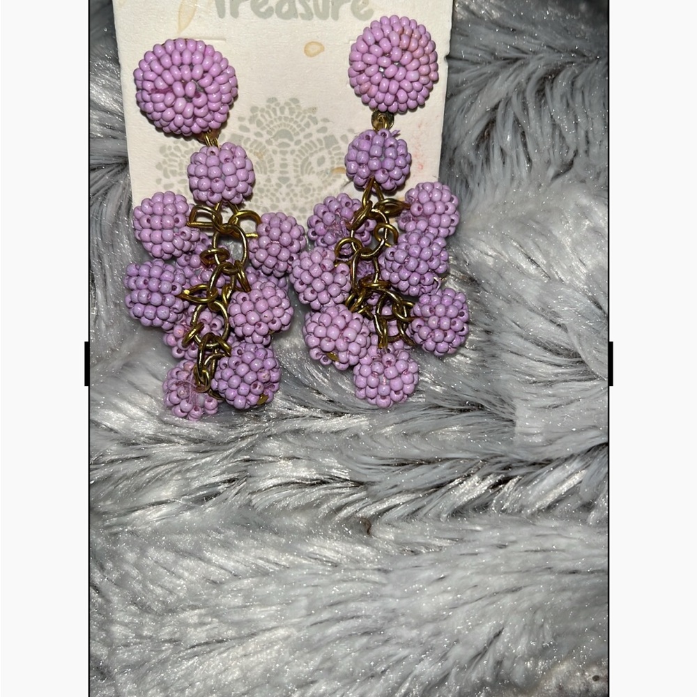 ❤️5 for $15 Purple Beaded Earrings